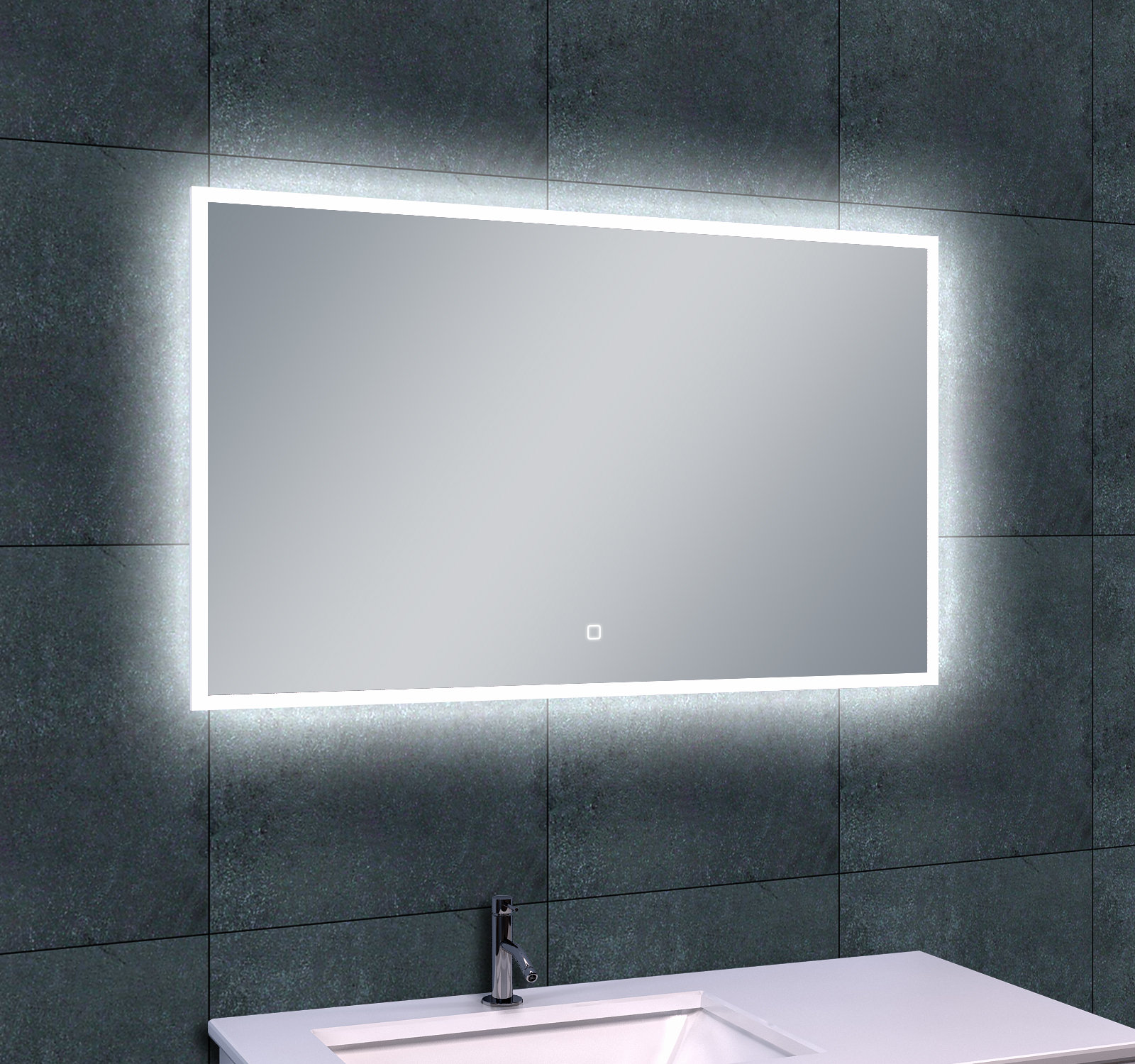 Magazijn helaas Minst Arcon Badkamerspiegel met LED verlichting B.50 x H.70 cm Dimbaar